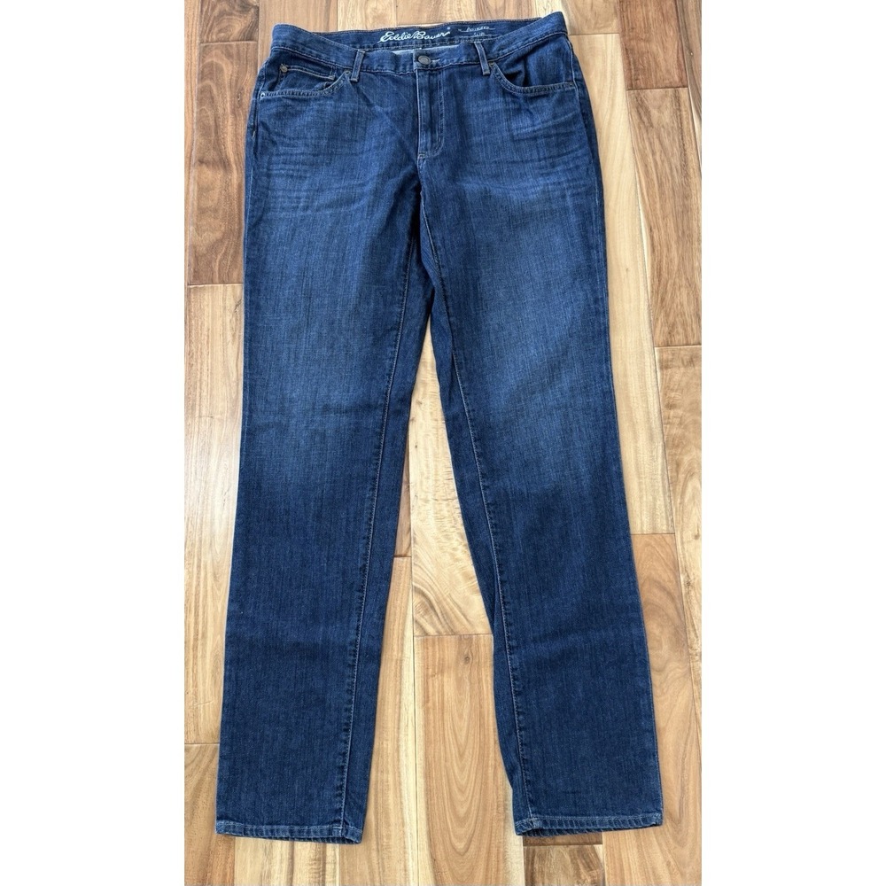 Eddie Bauer Womens Size T12 Boyfriend Slim Denim Blue Jeans Stretch Medium Wash